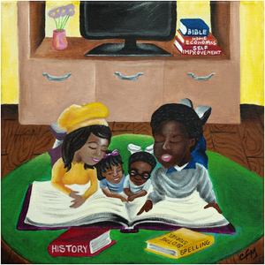 "A FAMILY THAT READS TOGETHER" (GICLEE PRINT)